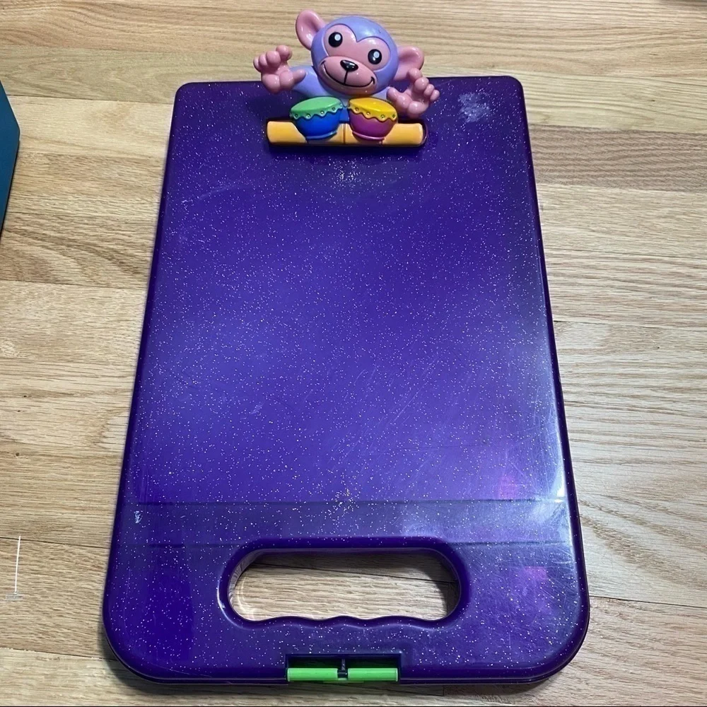 Lisa Frank Clip Board Monkey Vintage 90s Purple Stationary